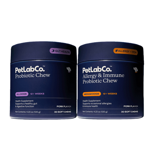 PetLab Co. Probiotic & Allergy Support Bundle for Dogs, Dual-Action Chews for Gut Health, Seasonal Allergy Support, Immune Function, Occasional Digestive Upset & Skin Comfort