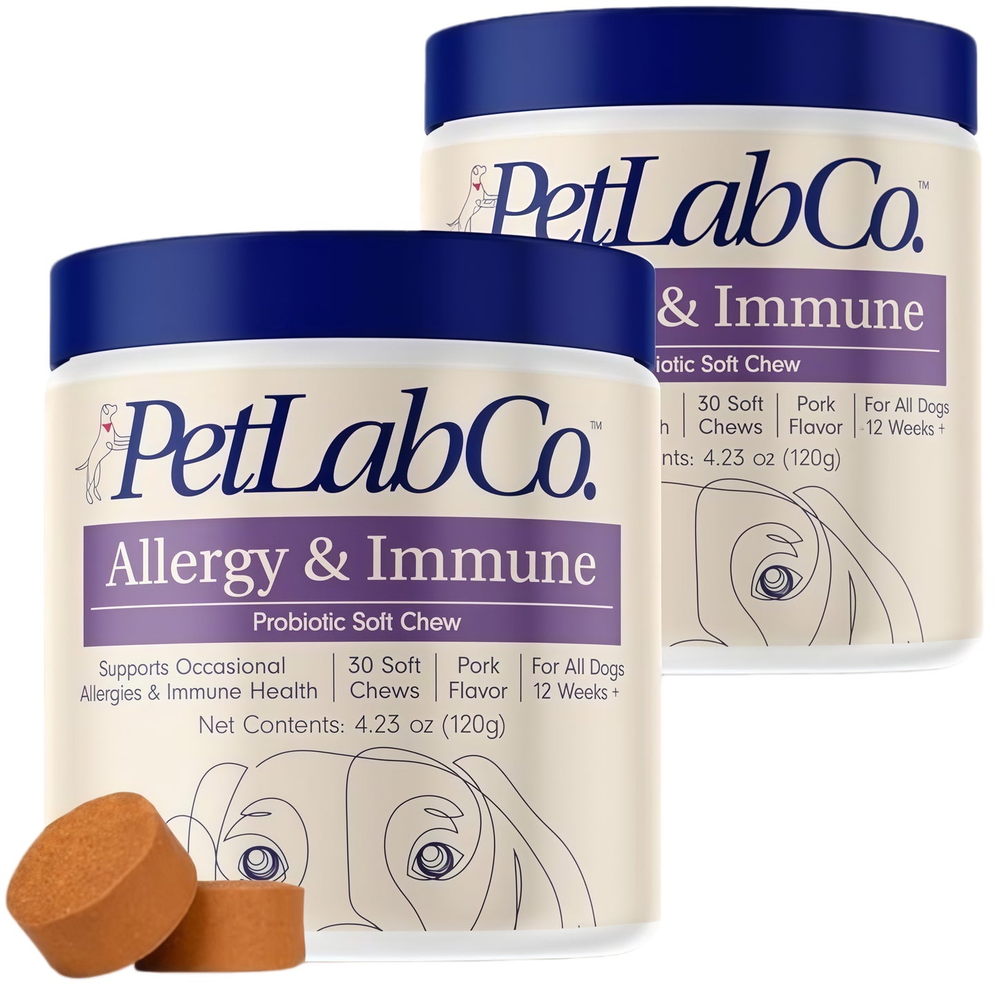 PetLab Co. Allergy & Immune Probiotics for Dogs, Support Seasonal Allergies, Gut & Digestive Health